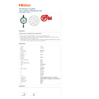 Mitutoyo Series 2 Graduation Dial Indicator (2110S-70) - Datasheet
