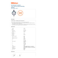 Mitutoyo Series 2 Graduation Dial Indicator (2109S-10) - Datasheet