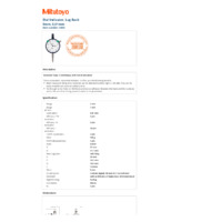 Mitutoyo Series 2 Graduation Dial Indicator (2045S) - Datasheet
