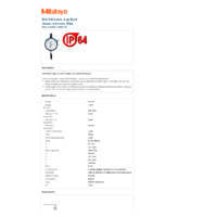 Mitutoyo Series 2 Graduation Dial Indicator (2046S-60) - Datasheet
