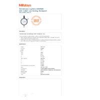Mitutoyo Series 2 Inch Reading Dial Indicator (2923S-10) - Datasheet