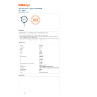 Mitutoyo Series 2 Inch Reading Dial Indicator (2415S) - Datasheet