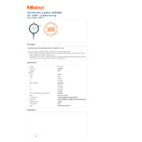Mitutoyo Series 2 Inch Reading Dial Indicator (2358S-10) - Datasheet