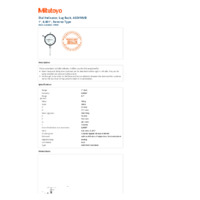 Mitutoyo Series 2 Long Stroke Dial Indicator (2904S) - Datasheet