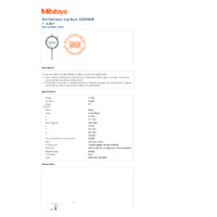 Mitutoyo Series 2 Long Stroke Dial Indicator (2416S) - Datasheet