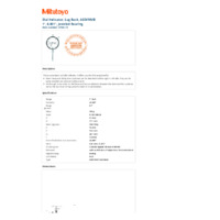 Mitutoyo Series 2 Long Stroke Dial Indicator (2416S-10) - Datasheet