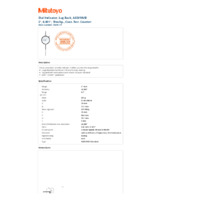 Mitutoyo Series 3 & 4 Large Dial Indicator (3424S-19) - Datasheet