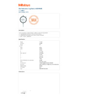 Mitutoyo Series 3 & 4 Large Dial Indicator (3417S) - Datasheet
