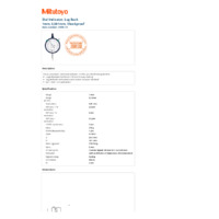 Mitutoyo Series 3 & 4 Large Dial Indicator (3109S-10) - Datasheet