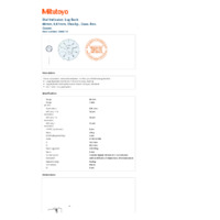 Mitutoyo Series 3 & 4 Large Dial Indicator (3060S-19) - Datasheet
