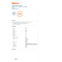 Mitutoyo Series 3 & 4 Large Dial Indicator (3058S-19) - Datasheet