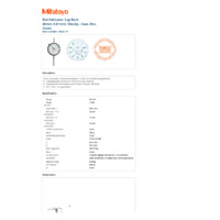 Mitutoyo Series 3 & 4 Large Dial Indicator (3052S-19) - Datasheet