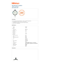 Mitutoyo Series 3 & 4 Large Dial Indicator (3047S) - Datasheet