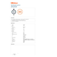 Mitutoyo Series 3 & 4 Large Dial Indicator (3046S) - Datasheet