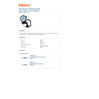 Mitutoyo Series 7 Dial Indicator Thickness Gauge (7361S) - Datasheet
