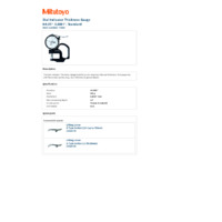 Mitutoyo Series 7 Dial Indicator Thickness Gauge (7326S) - Datasheet