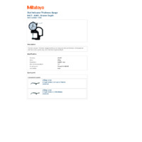 Mitutoyo Series 7 Dial Indicator Thickness Gauge (7316S) - Datasheet