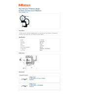 Mitutoyo Series 7 Dial Indicator Thickness Gauge (7313) - Datasheet