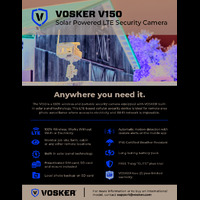 Vosker V150 LTE Solar-Powered Security Camera - Datasheet