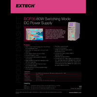 Extech DCP36 80W Switching Mode DC Power Supply - Datasheet
