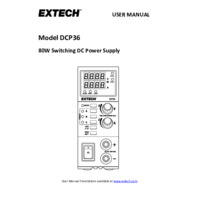 Extech DCP36 80W Switching Mode DC Power Supply - User Manual