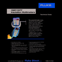 Fluke 1587 & 1577 Insualtion Multimeters - Datasheet