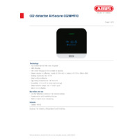 ABUS AirSecure CO2 Detector - Datasheet