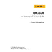 Fluke 190 Series III ScopeMeter Test Tool - Product Specifications