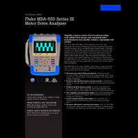 Fluke MDA-550-III Motor Drive Analyser - Datasheet