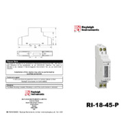 RDL RI-18-45-P 45A Single Phase Electronic Meter Datasheet
