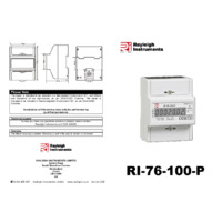 RDL RI-76-100-P Three Phase Direct Connection Meter Datasheet