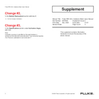 Fluke IRR1-SOL Solar Irradiance Meter - User Manual Supplement