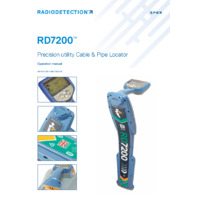 Radiodetection RD7200 Cable & Pipe Locator - Operation Manual