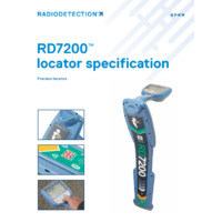Radiodetection RD7200 Cable & Pipe Locator - Technical Specifications