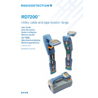 Radiodetection RD7200 Cable & Pipe Locator - User Guide