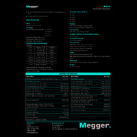 Megger MTO210 Transformer Ohmmeter - Datasheet