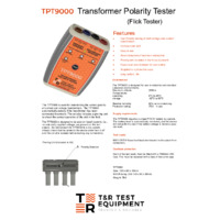 T&R TPT9000 Transformer Polarity Tester - Datasheet