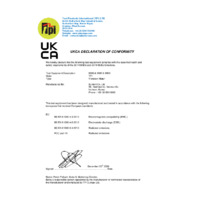 TPI 9080, 9084 & 9085 Smart Vibration Analyser - UKCA Declaration of Conformity