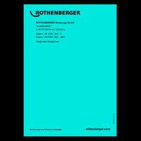 Rothenberger Rodrum M & L Auto Feed Drain Cleaner - Instruction Manual
