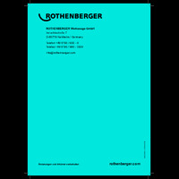 Rothenberger Robull Electro-Hydraulic Bender Set - Instruction Manual