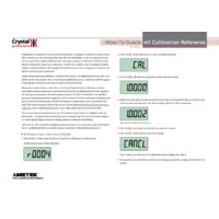 Ametek m1 Digital Pressure Gauge - Calibration Reference Guide