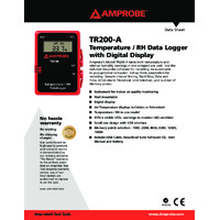 Amprobe TR200-A Temperature & RH Datalogger - Datasheet