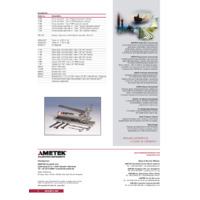 Ametek Type T Hydraulic Deadweight Tester - Datasheet