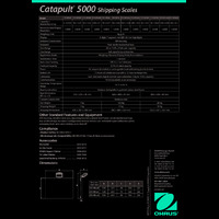 Ohaus Catapult 5000 Heavy-Duty Shipping Bench Scales Datasheet
