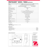 Ohaus Defender 3000 ABS LCD/LED Indicator Datasheet