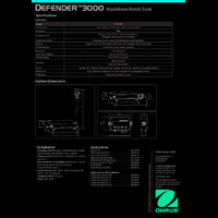 Ohaus Defender 3000 Washdown i-D33 Bench Scales Datasheet