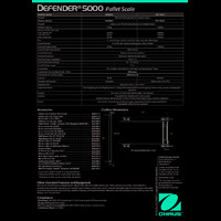 Ohaus Defender 5000 DFP52 Pallet Scales Datasheet