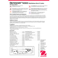 Ohaus Defender 5000 Washdown Bench Scales Front Mount Datasheet