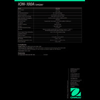 Ohaus ION-100A Ionizer Datasheet