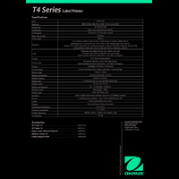 Ohaus Label Printer T4 Datasheet